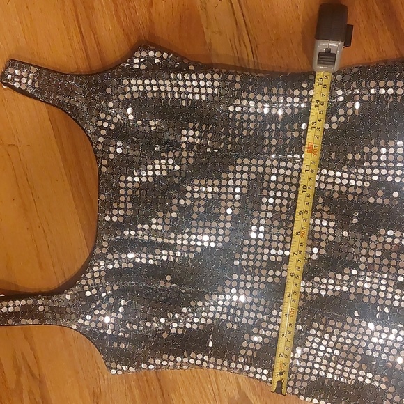 Nouveau Vintage Evening Collection Silver Sequin Disco Gown - Picture 10 of 16